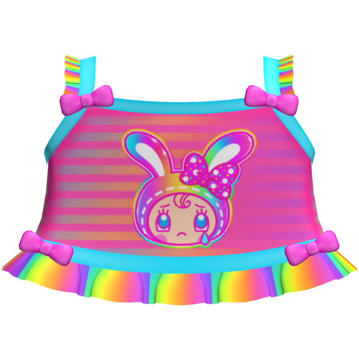 cute rainbow mezzo piano tweencore cutecore top