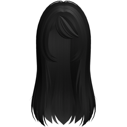 („• ֊ •„) sweetest wispy long hair in black Roblox item