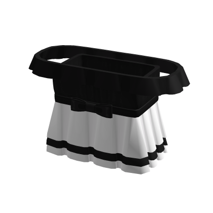 ♡ ꒰ off shoulder black & white doll ruffled dress thumbnail