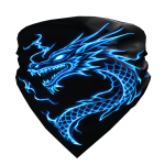 ⚡ [GLOWS] Neon Blue Lightning Dragon Bandana ⚡