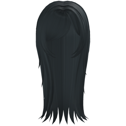 long straight goth y2k emo hair blue grey Roblox item