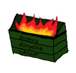 burning dumpster group