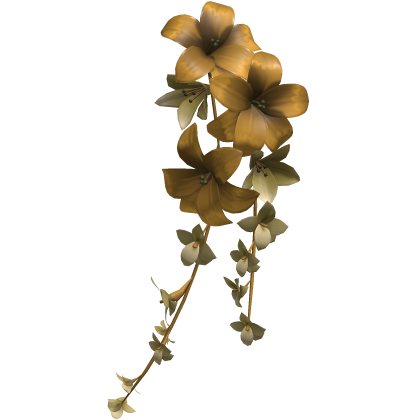 Hair Flower Lily Gold