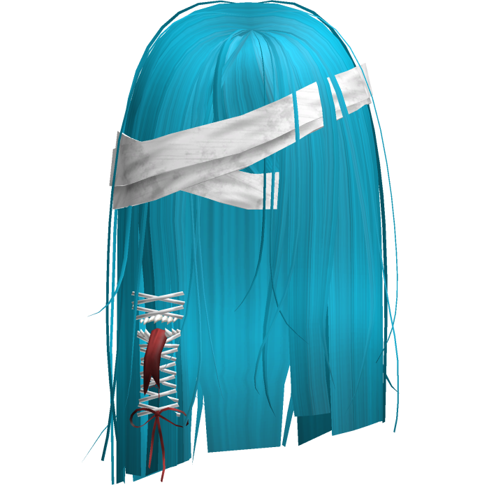 Creepy Hot Blue Short Monster Hair Bandages