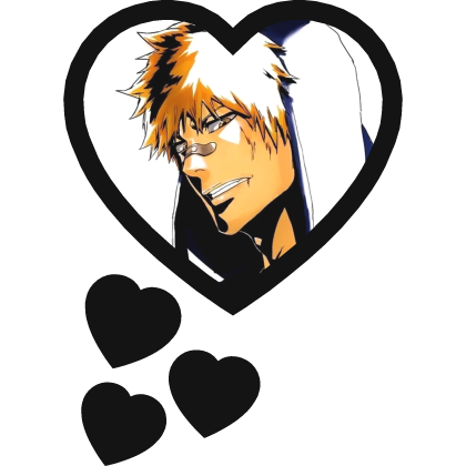 Ichigo Kurosaki Thinking Hearts Bleach