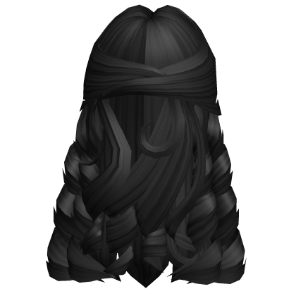 Flowy Wispy Curly Hair (Black) Roblox item