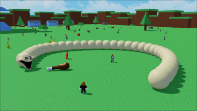 Roblox game thumbnail: Become Hungry Worm