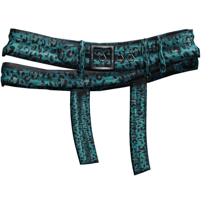 Cyan Leopard Vkei Emo Double Belt 6.
