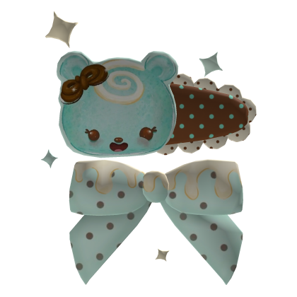 ⸝⸝♡ ꒰ mint chocolate num nom hairclip kawaii ꒱
