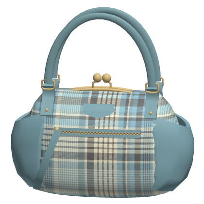 Cute Blue Neapolitan Plaid Handbag Shoulder Bag