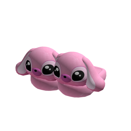 ♡ pink alien bunny slippers