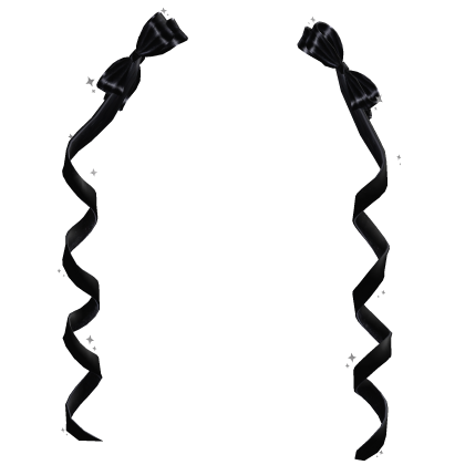 Black Coquette Ribbon Curls Roblox item