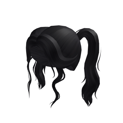 Black Cute Flowy Y2K Pigtails Roblox item