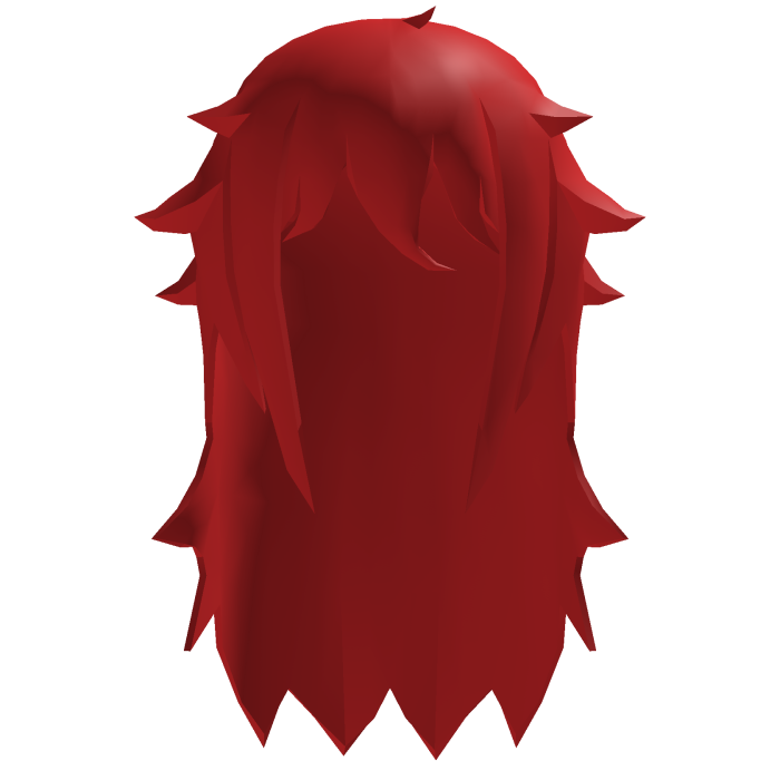 💗Kawaii Low Poly Long Anime Hair Red
