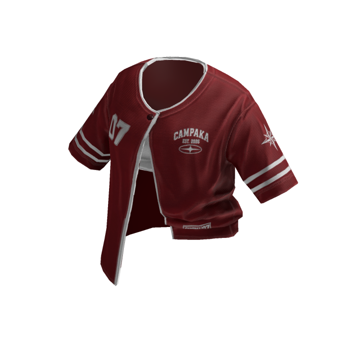 Y2K Cropped BaseBall Jersey - Red