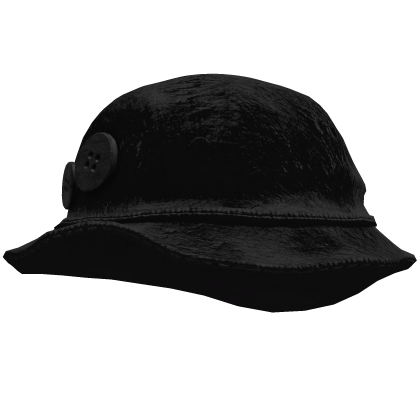Black Button Pin Hat