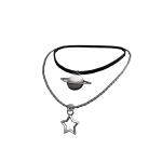 Dark Necklace Star&Planet Y2K