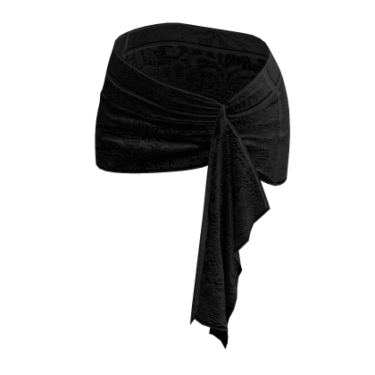 Y2K black ruffled laced miniskirt thumbnail