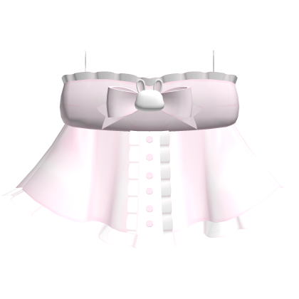 ♡ : cute pink button up bunny ruffle dress