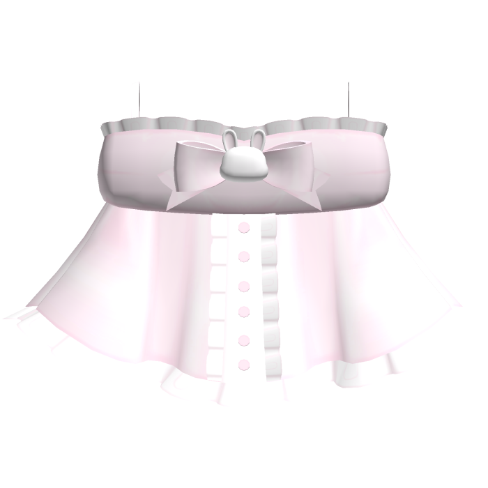 ♡ : cute pink button up bunny ruffle dress