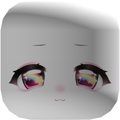 ꒰𖹭꒱ Kawaii Pink Mezzo Moe Tweencore Face Close Roblox item