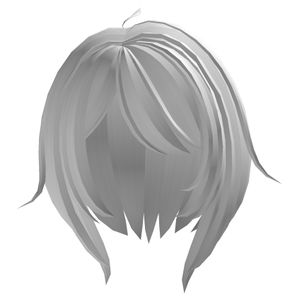 sweet messy short hair in white Roblox item
