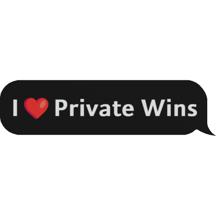 I Love Private Wins Text Bubble Roblox item