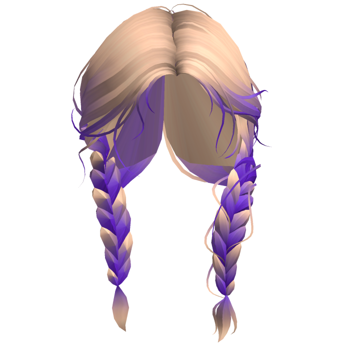 Halloween Blonde & Purple Messy Braids