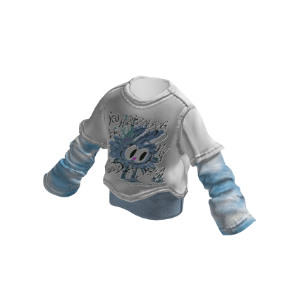 NOIR Y2K Longsleeve Layered Shirt (Blue)