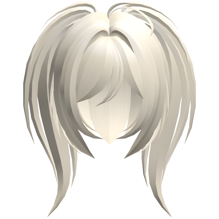 moe emo high messy side ponytails blonde