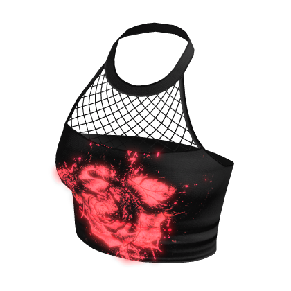 Black Y2K Printed Tank Top/Red Glow[2AM]
