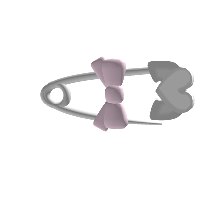 ꒰ Safety Pin w Pink Bow ♡ Roblox item