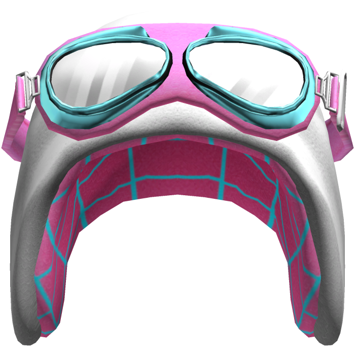 Pink Spider Web Hood w/ Big Goggles