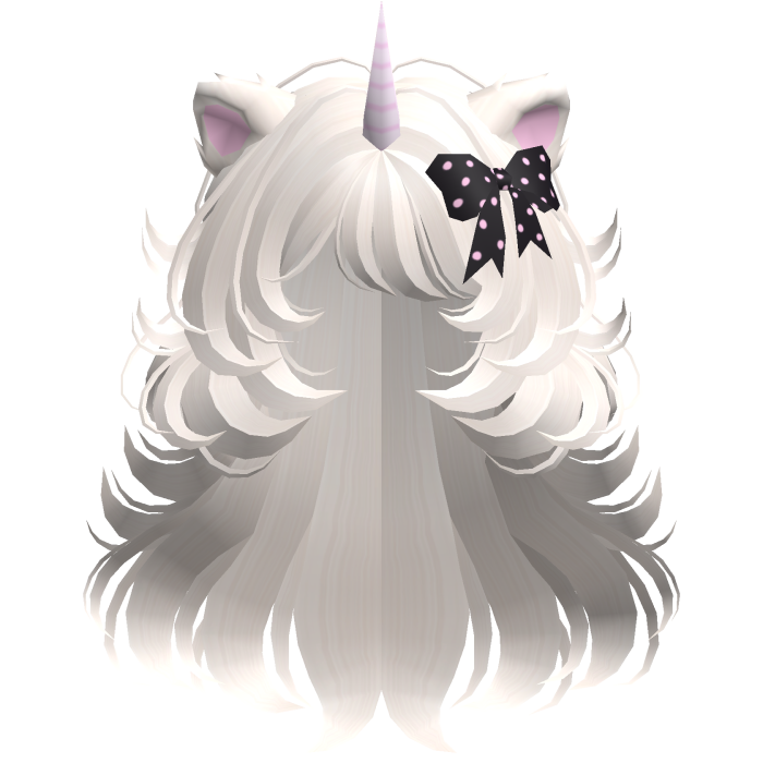 Messy Unicorn Curly Wolfcut in White