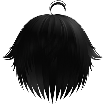 black unkept vkei emo hair