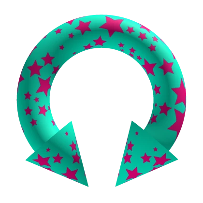 Teal & Pink Starry 00g Septum Piercing | Roblox Item - Rolimon's