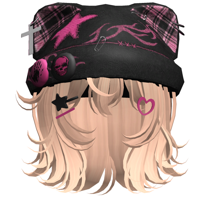 Blonde Streetwear Y2K Beanie Girl Hair