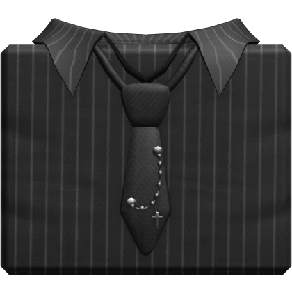 Goth Striped Black Emo Suit w/ Studded Belt 1.0 Roblox item