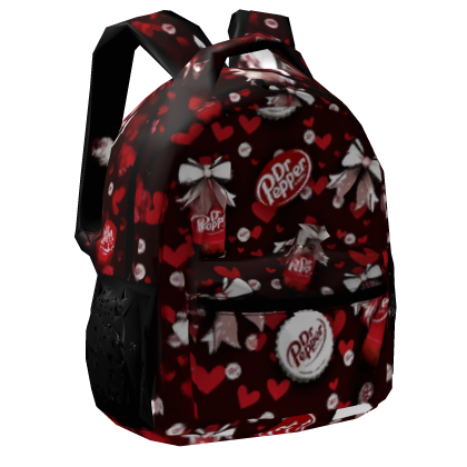 Dr Pepper red backpack