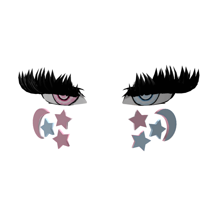 Ojos coquette ROSA/CELESTE