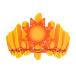Sun Glowing Tiara with Flames