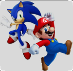 Sonic and super Mário fan