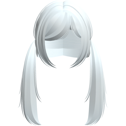 cute long straight doll pigtails light blue