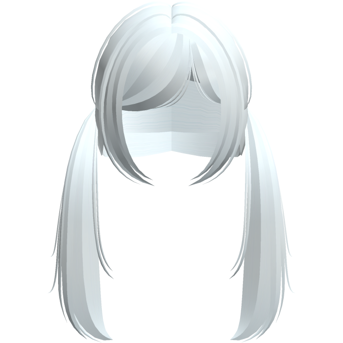 cute long straight doll pigtails light blue