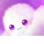 the dog is cute and fluffy