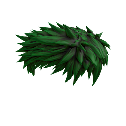 Spiky green hair with a youthful look