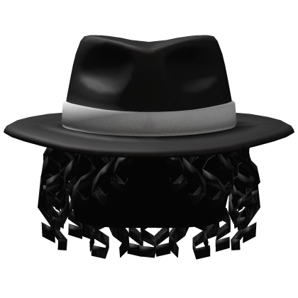 Michael Jackson Black Fedora Curly Hair Roblox item