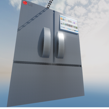 Cart ride around LG French Door Refrigerator