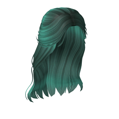 Flower Girl Half Up Wavy Braid in Teal Roblox item