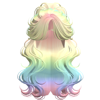 Crimped Wavy Empress Ponytail Mermaid Ombre